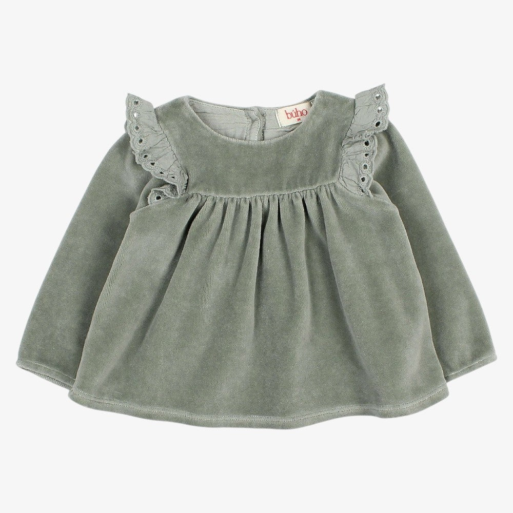 Velvet Sweatshirt And Leggings - Sage Green