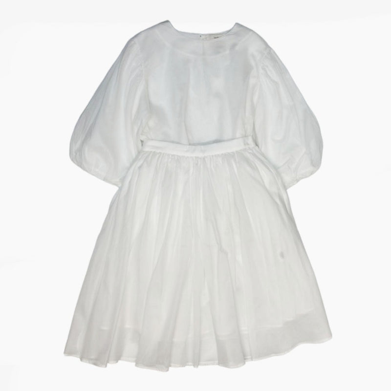 Top And Skirt - White