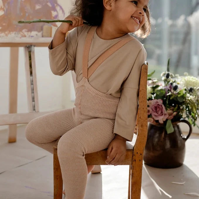 Footless Tights - Silvery Brown