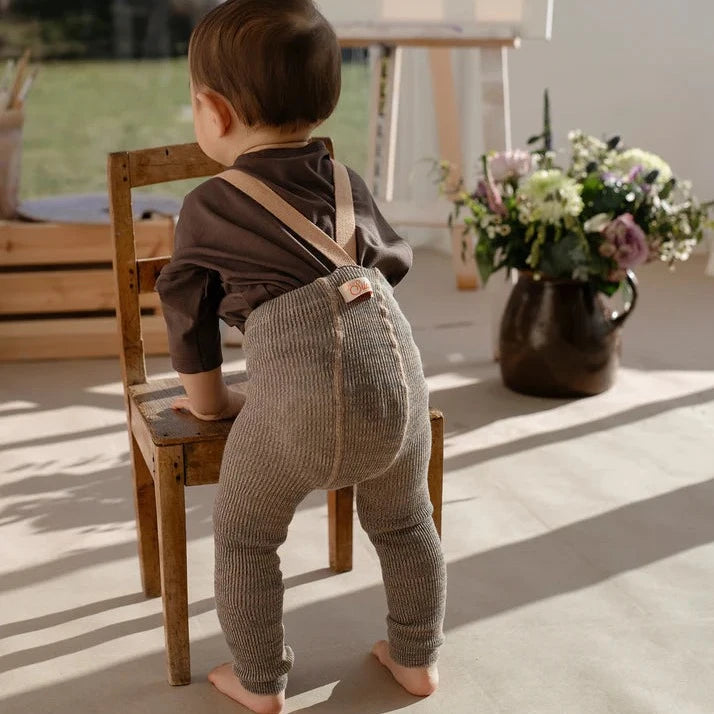 Footless Tights - Charcoaly Brown