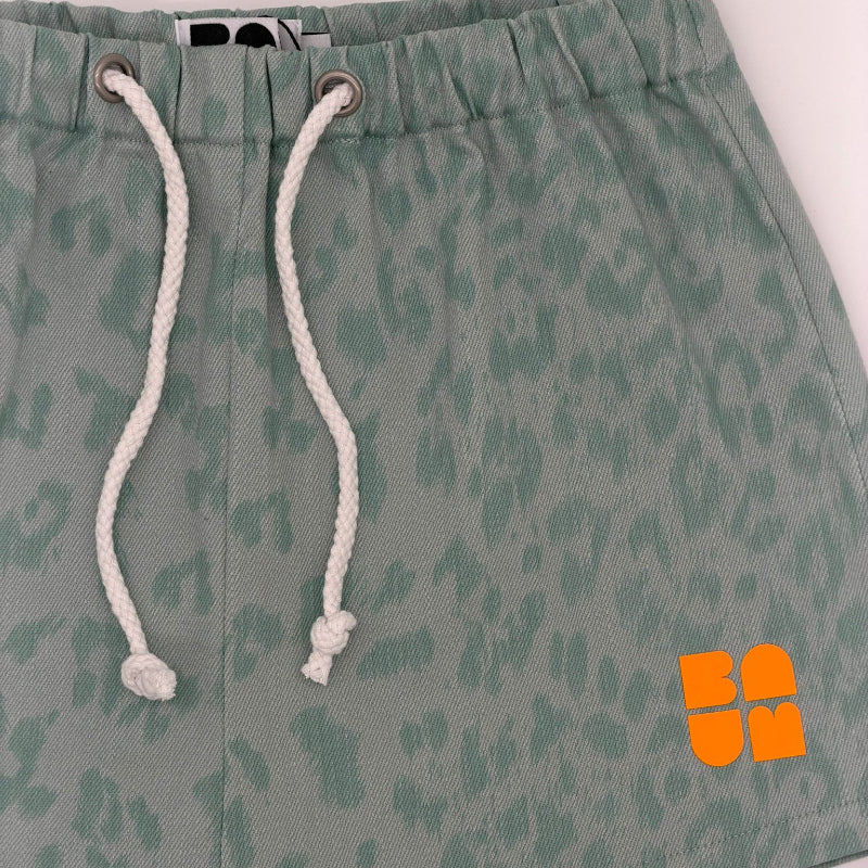 Leopard Shorts - Mint