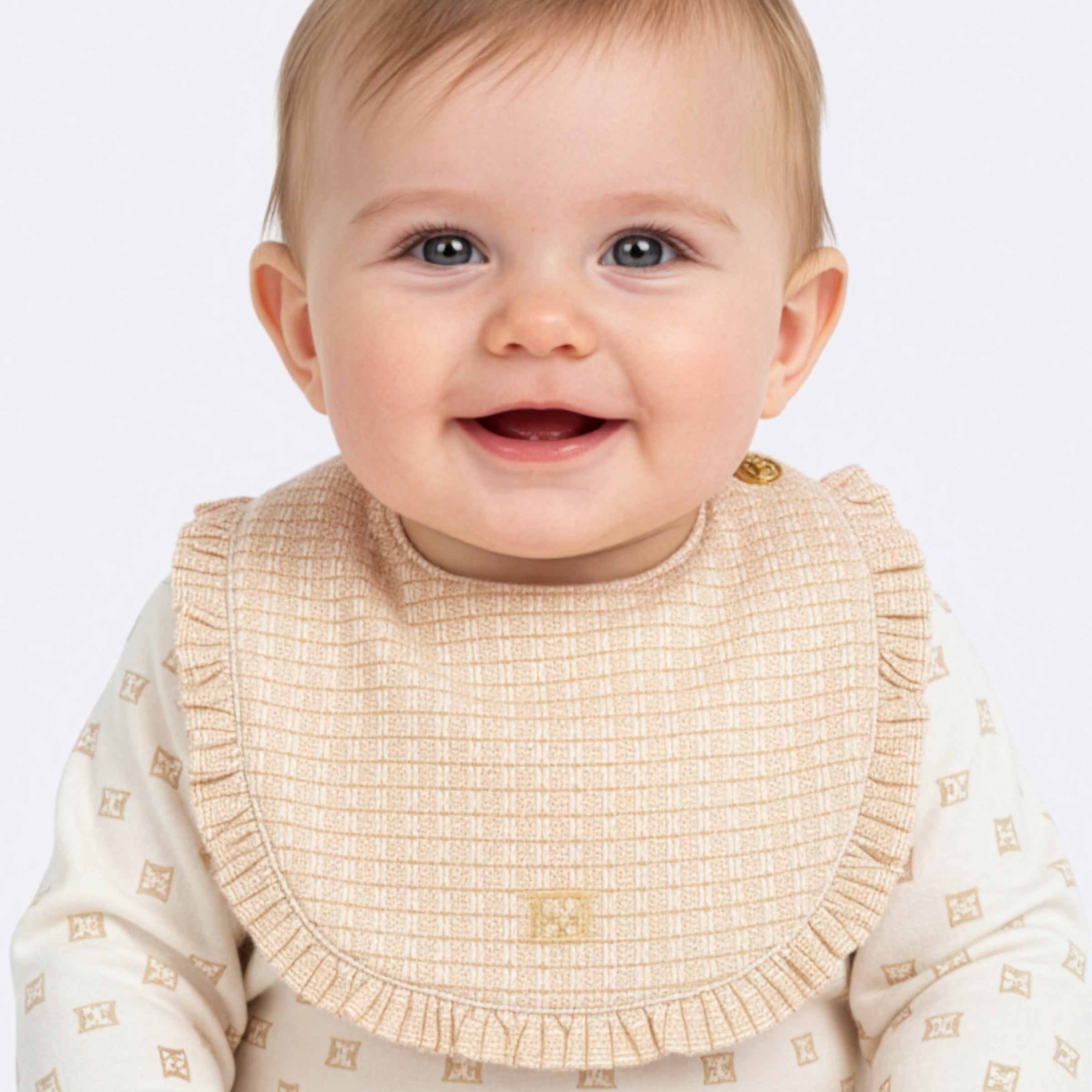Ruffle Bib - Rosewater