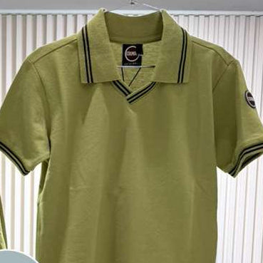V-Neck Polo - Beetle & Navy Blue