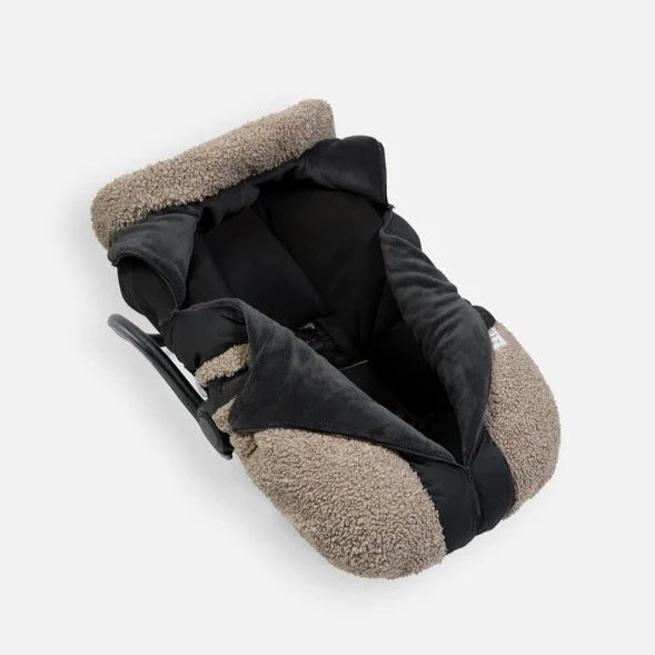 Car Seat Cocoon - Applique Oatmeal