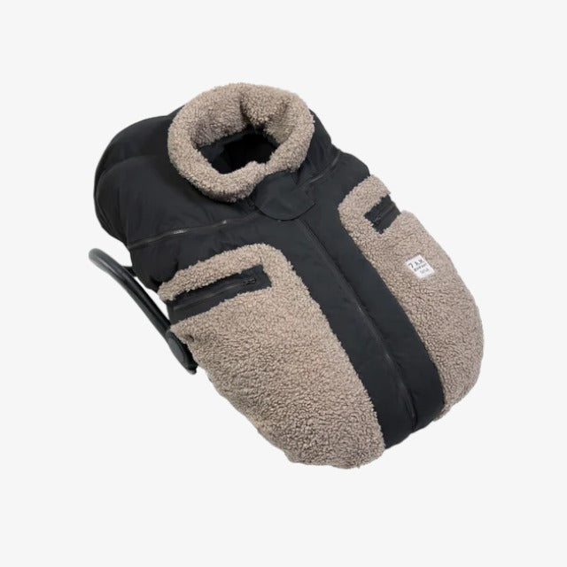 Car Seat Cocoon - Applique Oatmeal