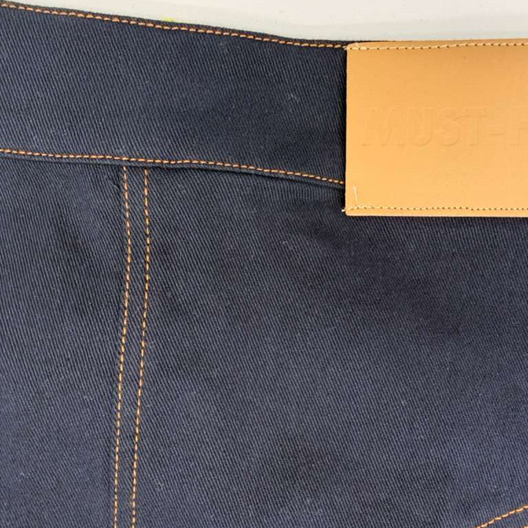 V Denim Skirt - Blue