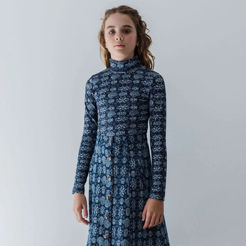 Print Turtleneck - Lily Flower