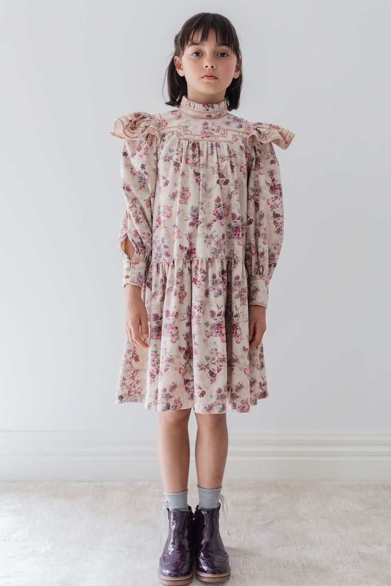 Print Cord Dress - Antique Floral