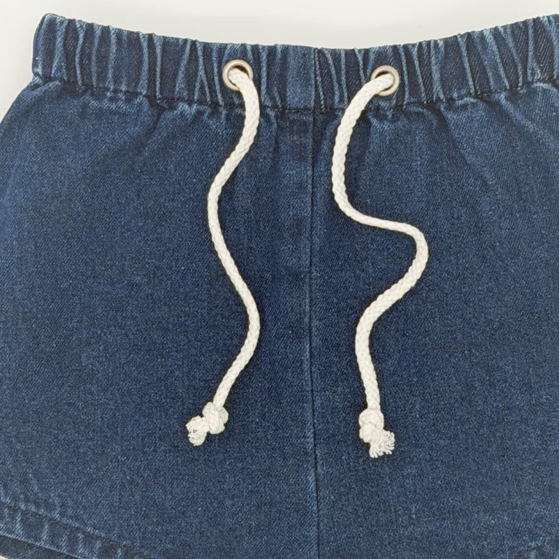 Leopard Shorts - Denim