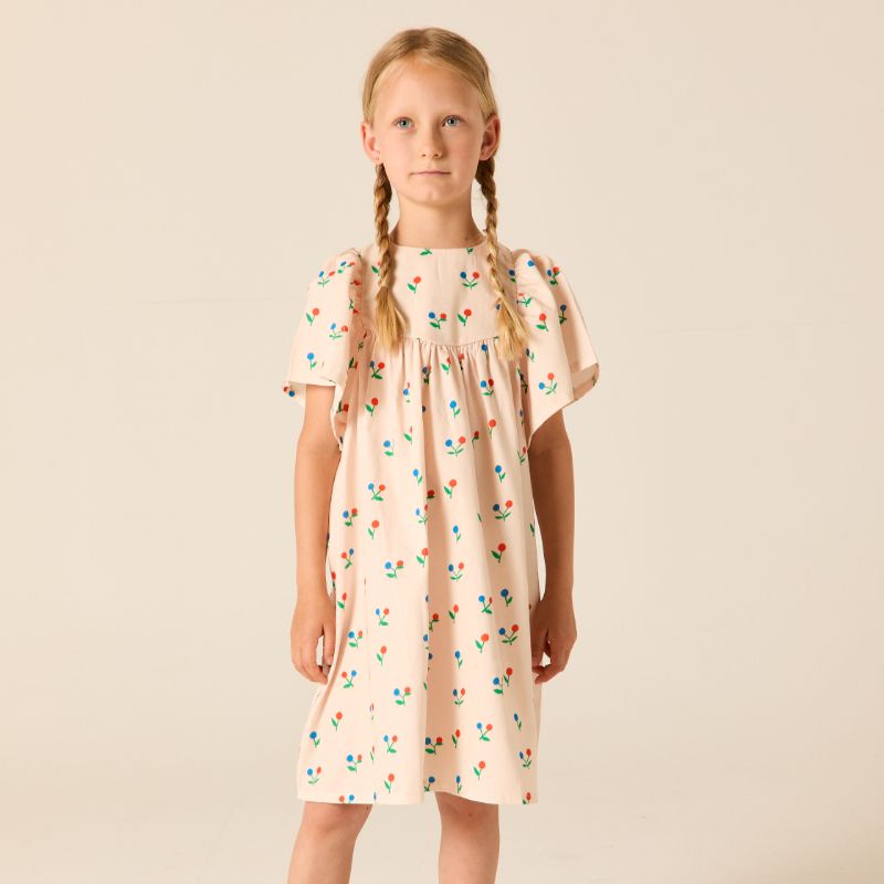 Bryony Dress - Pink & Cream