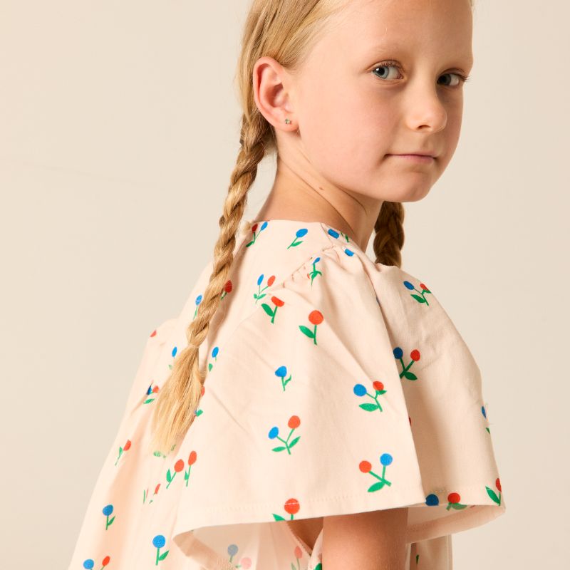 Bryony Dress - Pink & Cream