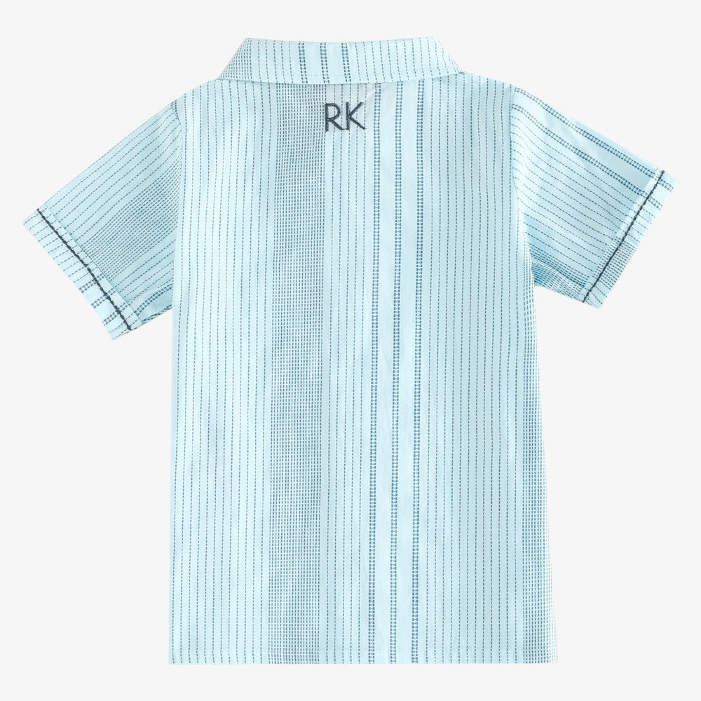 Alfie Print Shirt - Blue