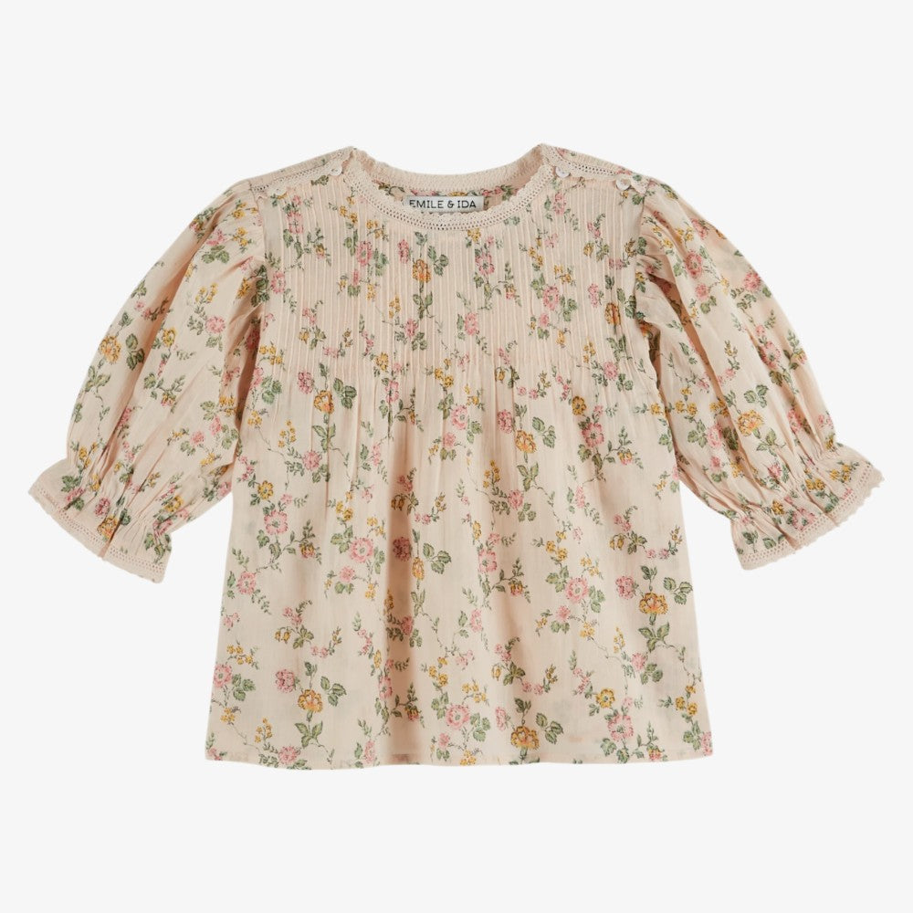 Floral Blouse And Bloomer - Rose