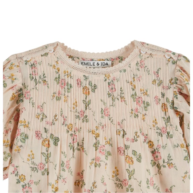 Floral Blouse And Bloomer - Rose