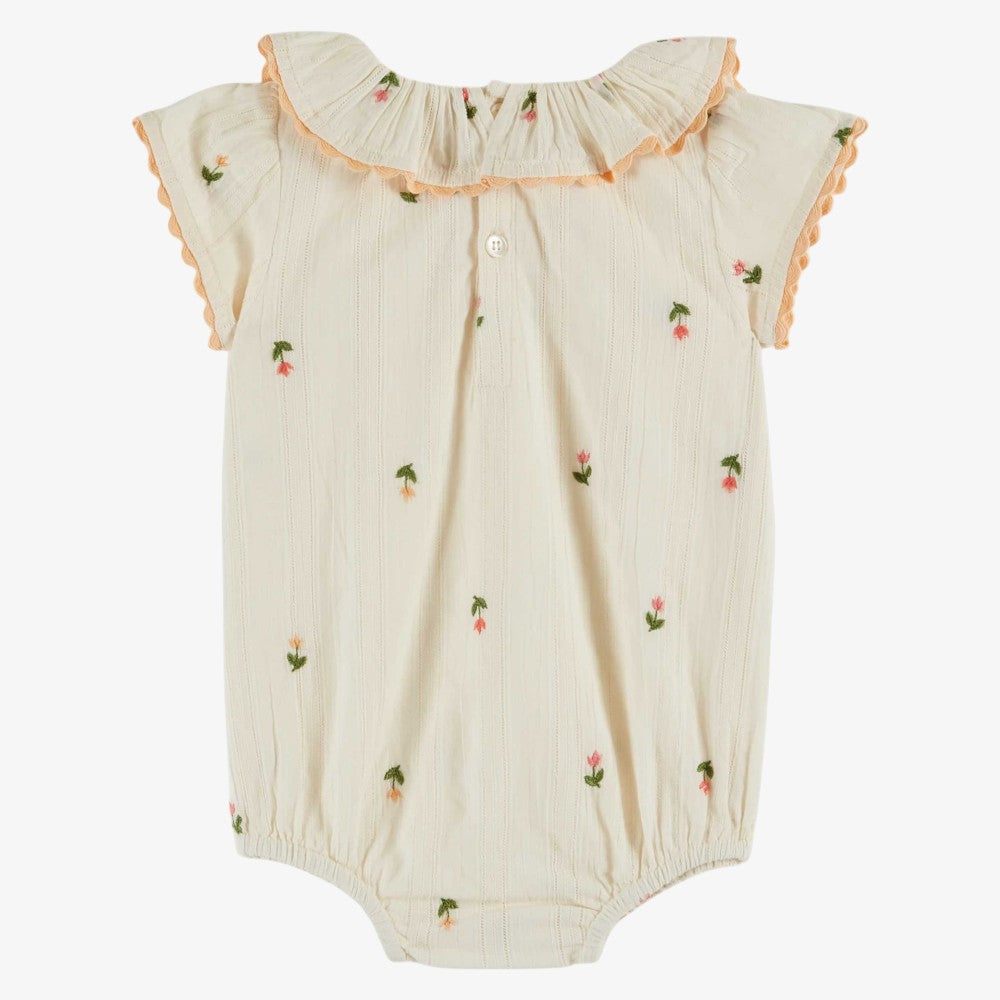 Mini Flowers Romper - Cream