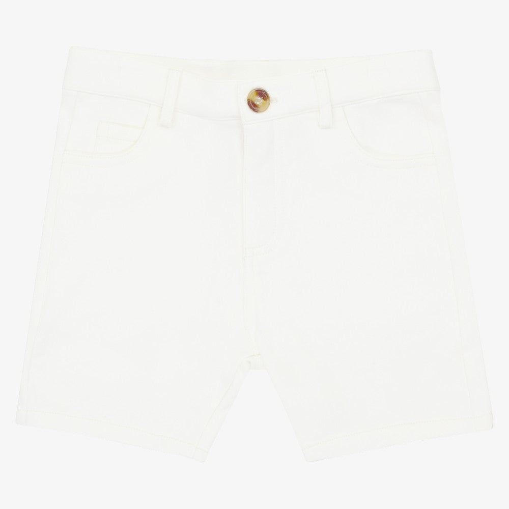 Slim Knit Shorts - White