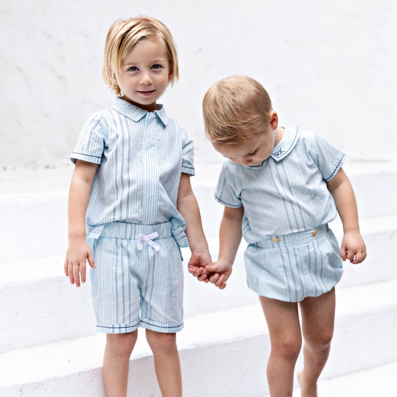 Alfie Print Shirt And Bloomer - Blue