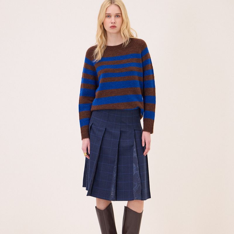 Pleated Skirt - Navy