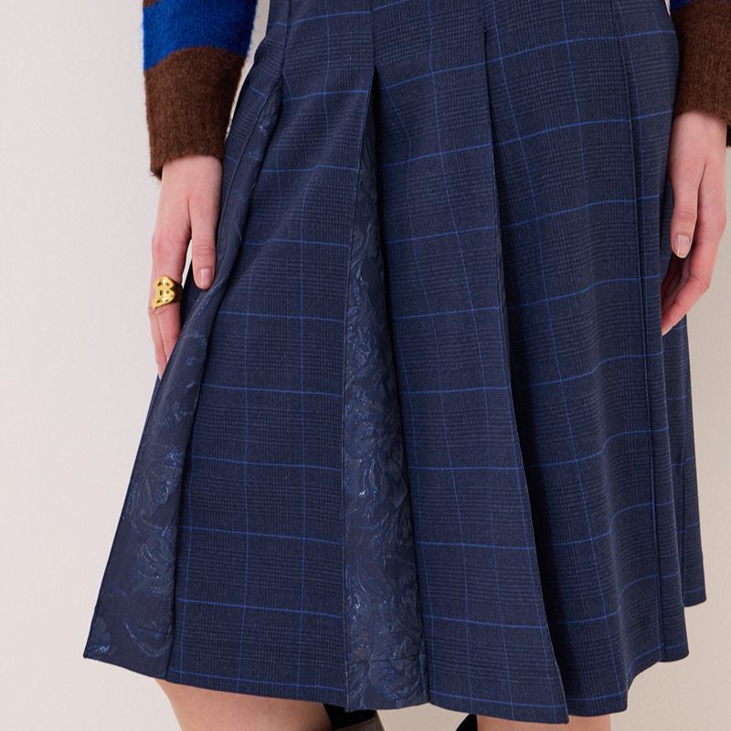Pleated Skirt - Navy