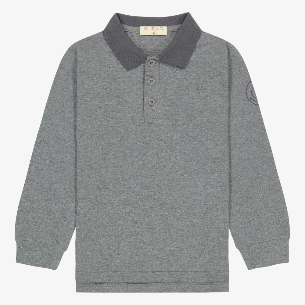 Stamped Polo - Grey