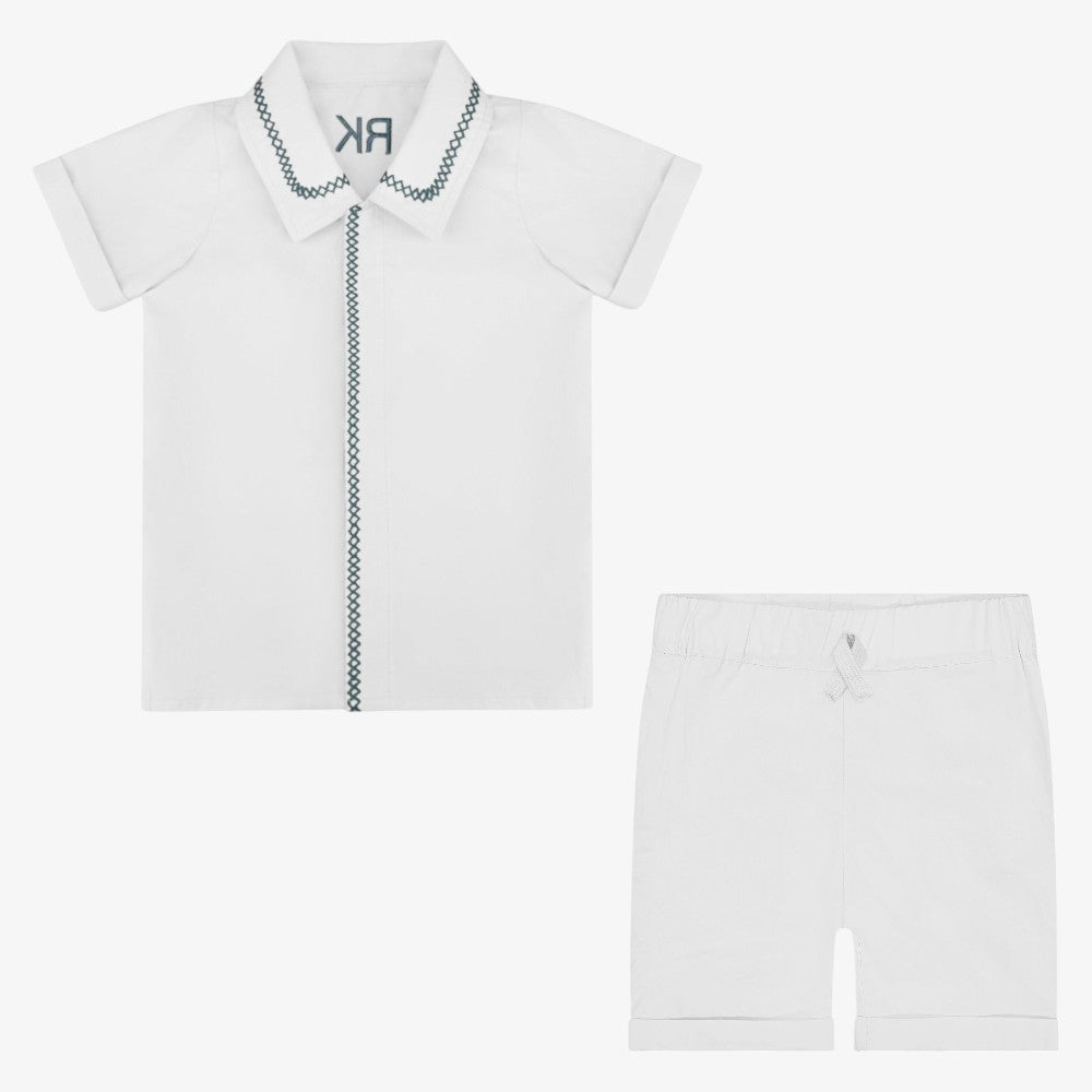 Arlo Shirts And Pants - White&blue