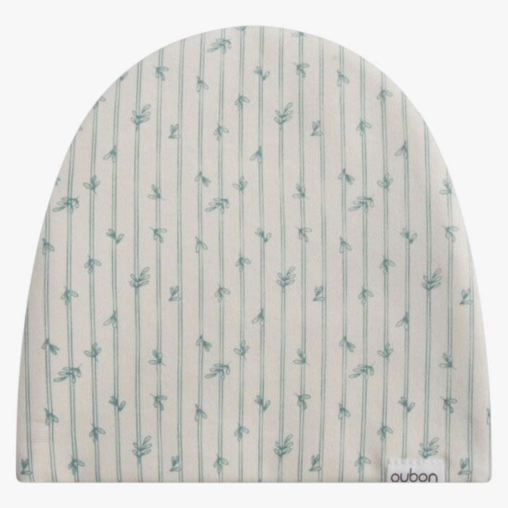 Leaf Print Take Me Home Set - White&blue
