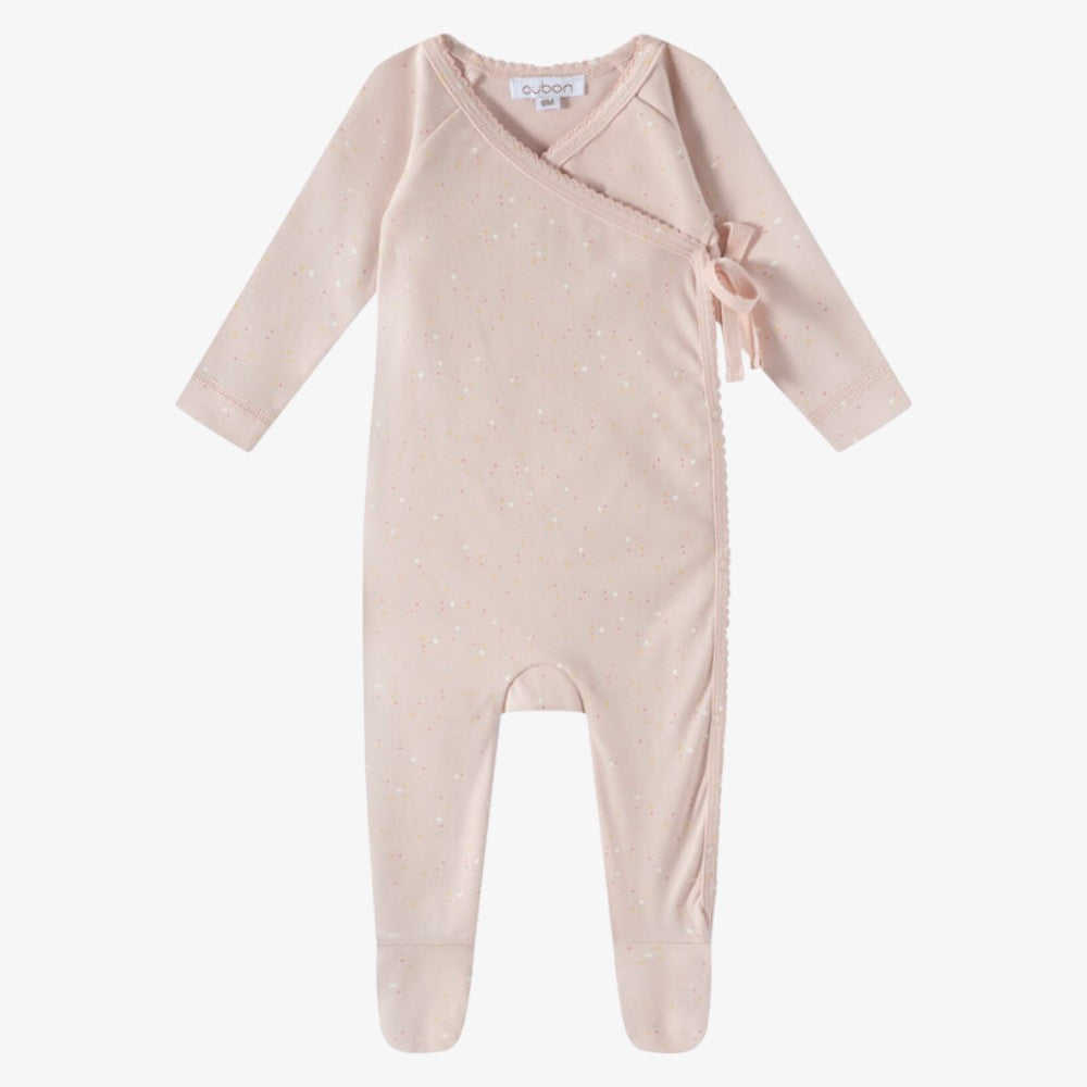 Allover Print Footie - Pink