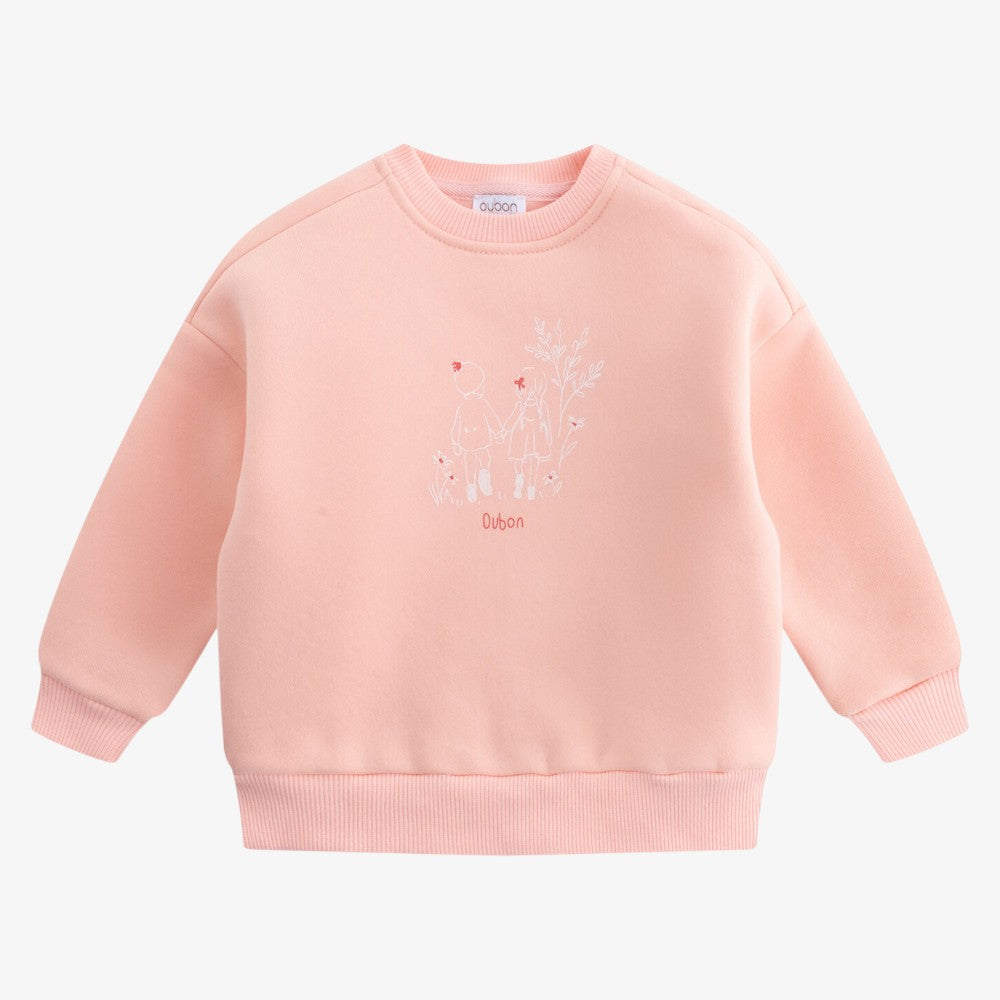 Forest Sweatshirt And Sweatpants - Pink
