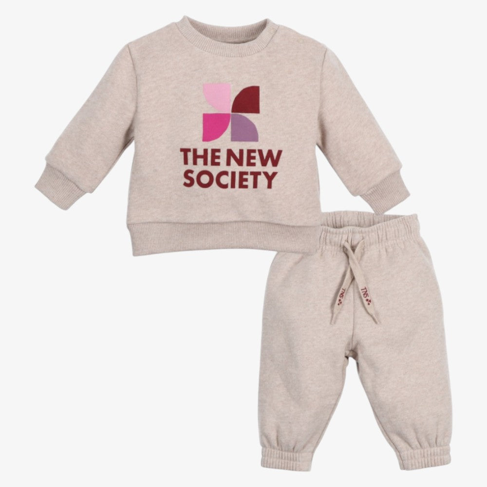 Logo Sweatshirt And Sweatpants - Moonlight