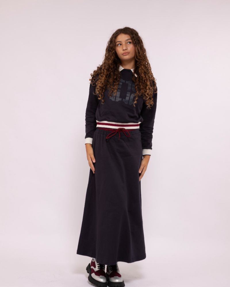 Signature Maxi Sweat Skirt - Navy