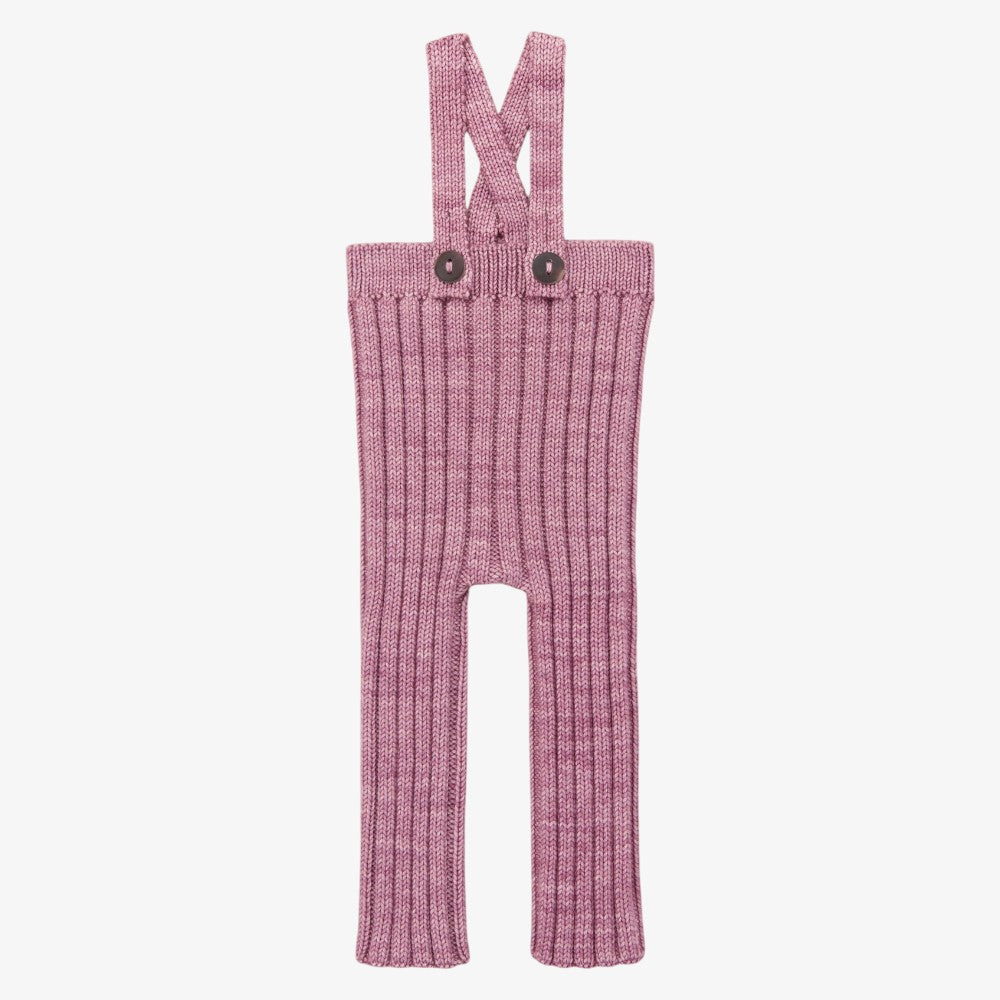 Rib Suspener Leggings - Rose