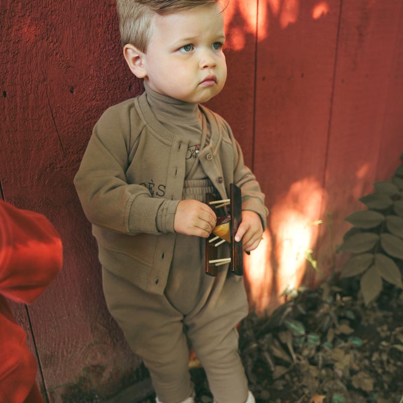 Sweat Cardigan - Taupe