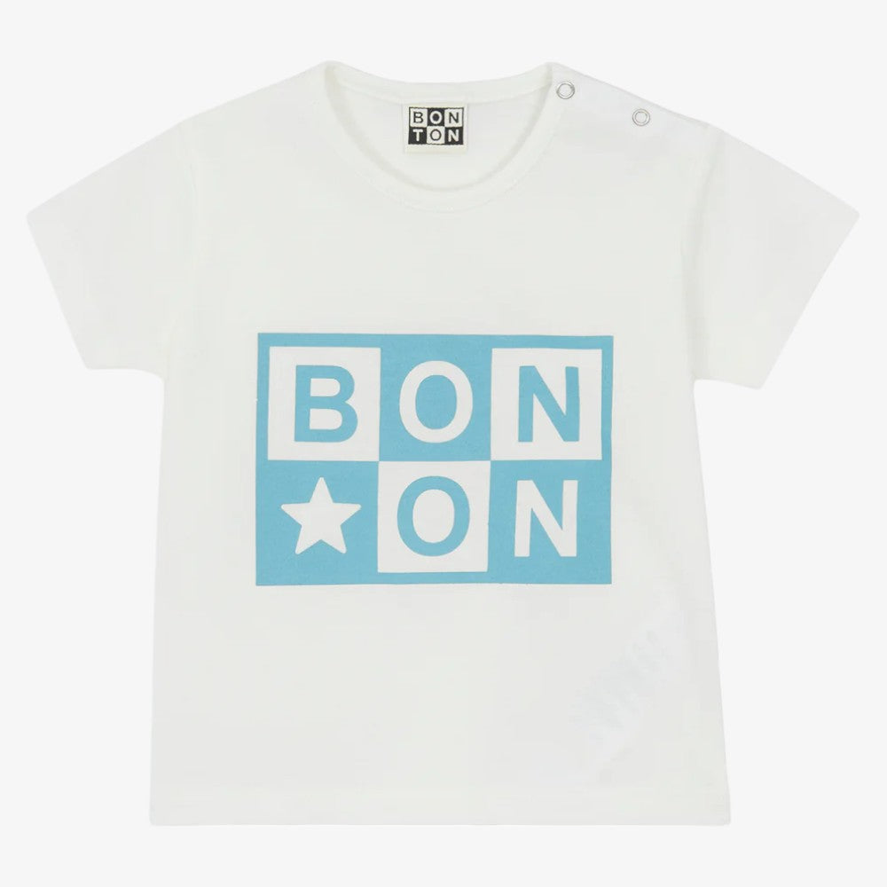 Tubo Logo T-Shirt - White&blue