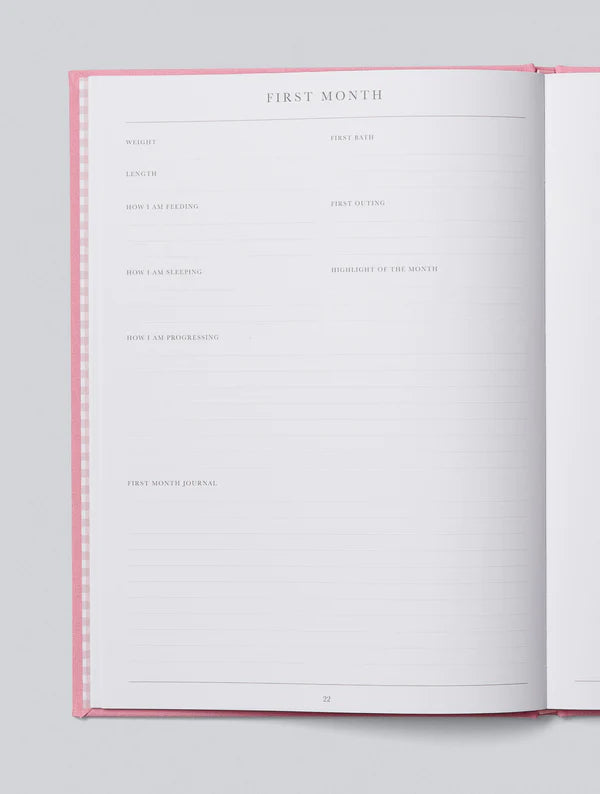 Birth To Five Years Baby Journal - Pink