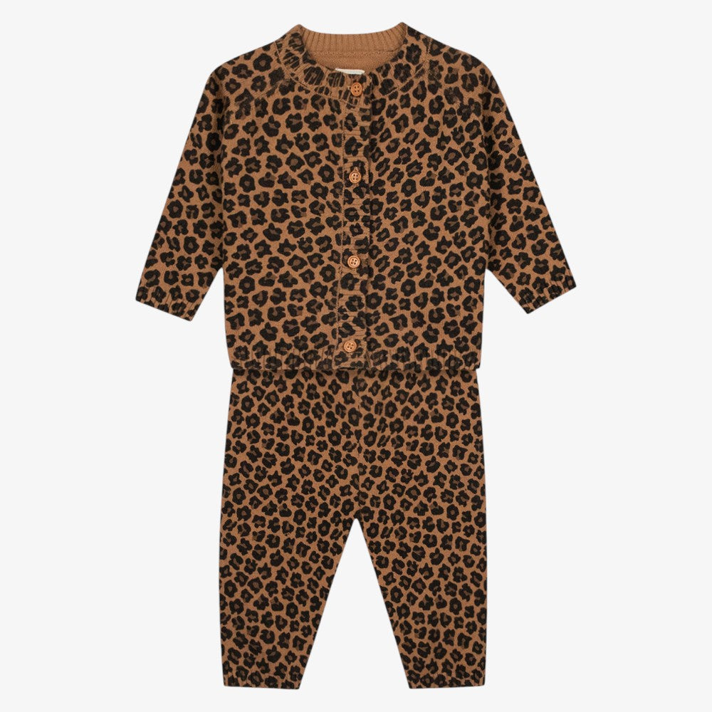 Toudou Cardigan And Leggings - Leopard
