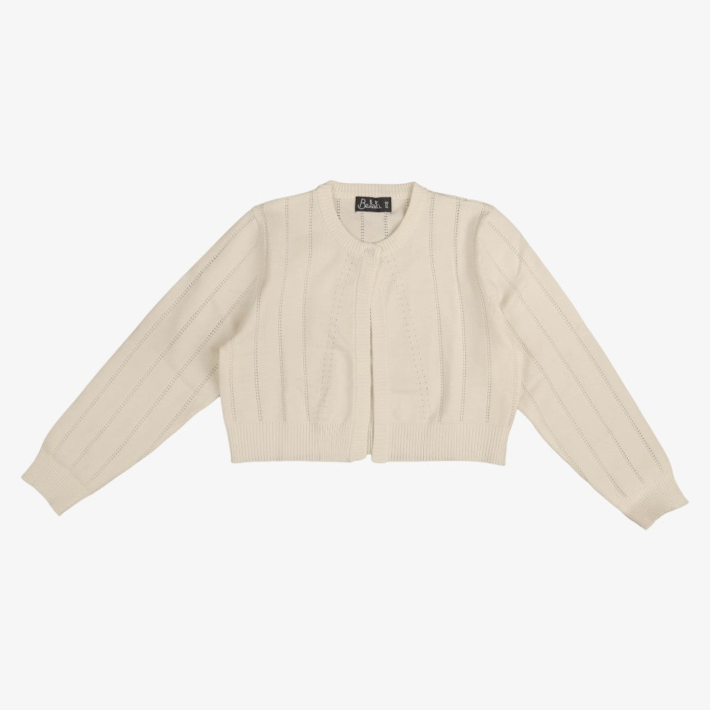 Pointelle Cardigan - White