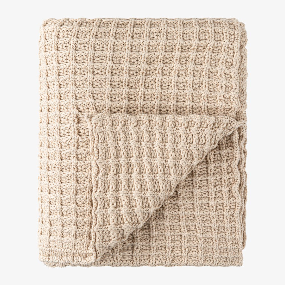 Waffle Knit Blankets - Tan