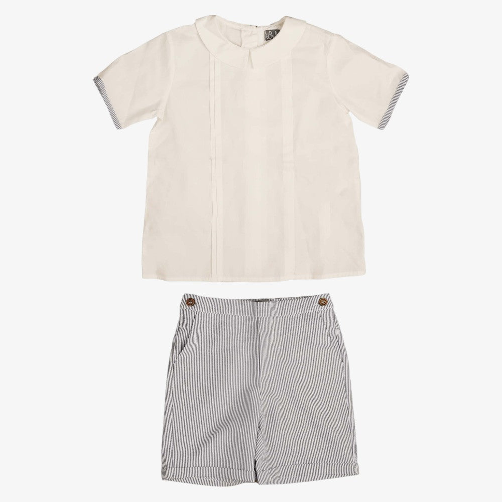 Trim Shirt And Shorts - Navy