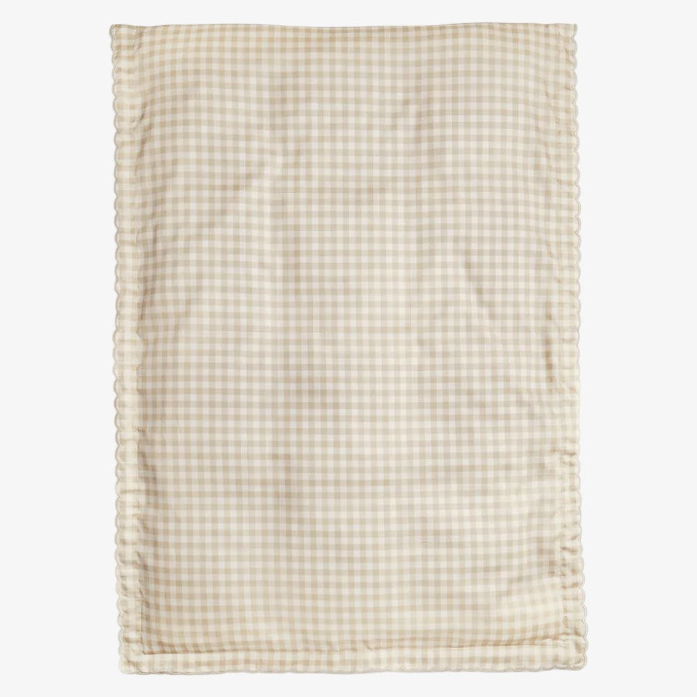 Baby Duvet Cover - Gingham Beige