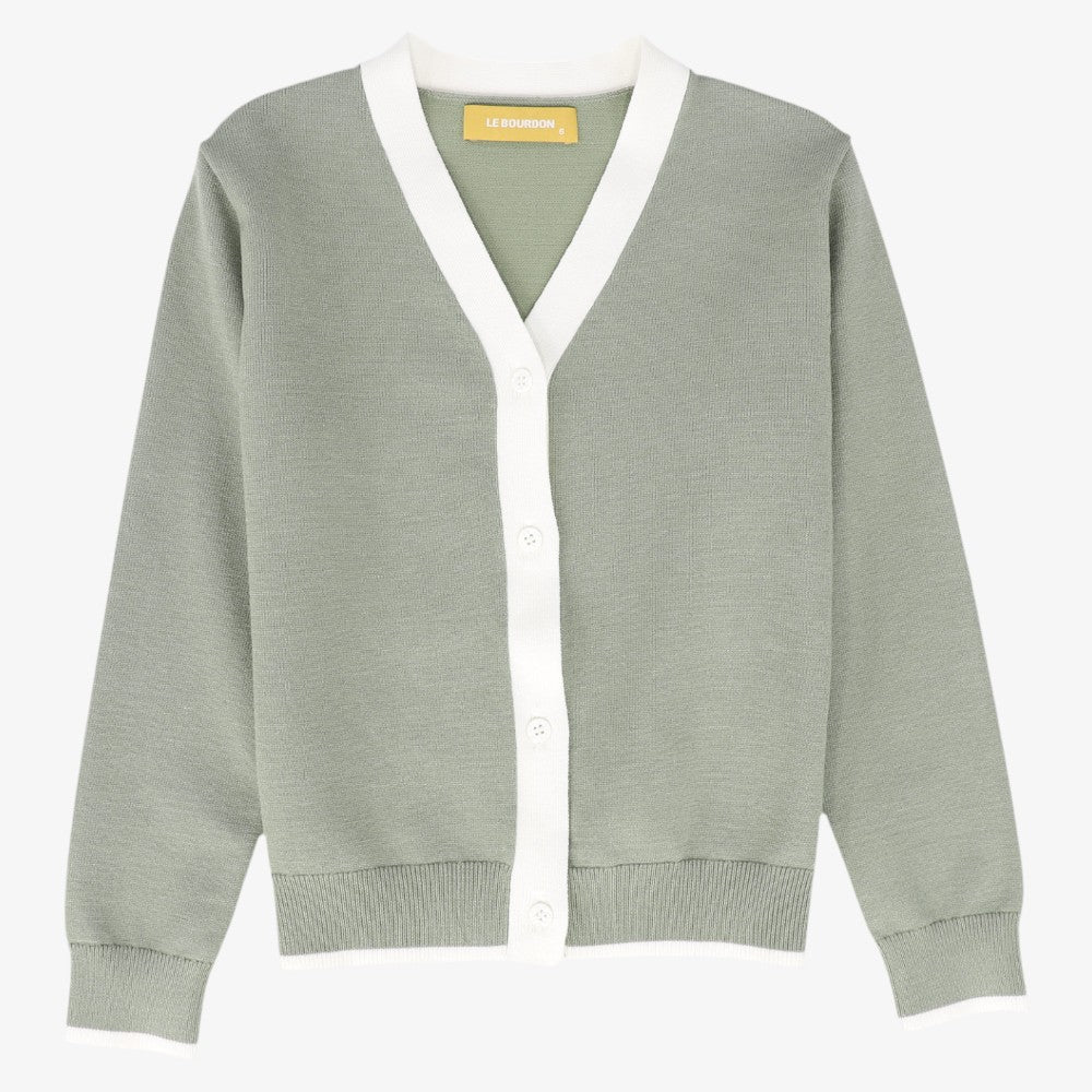 Striped Cardigan - Sage