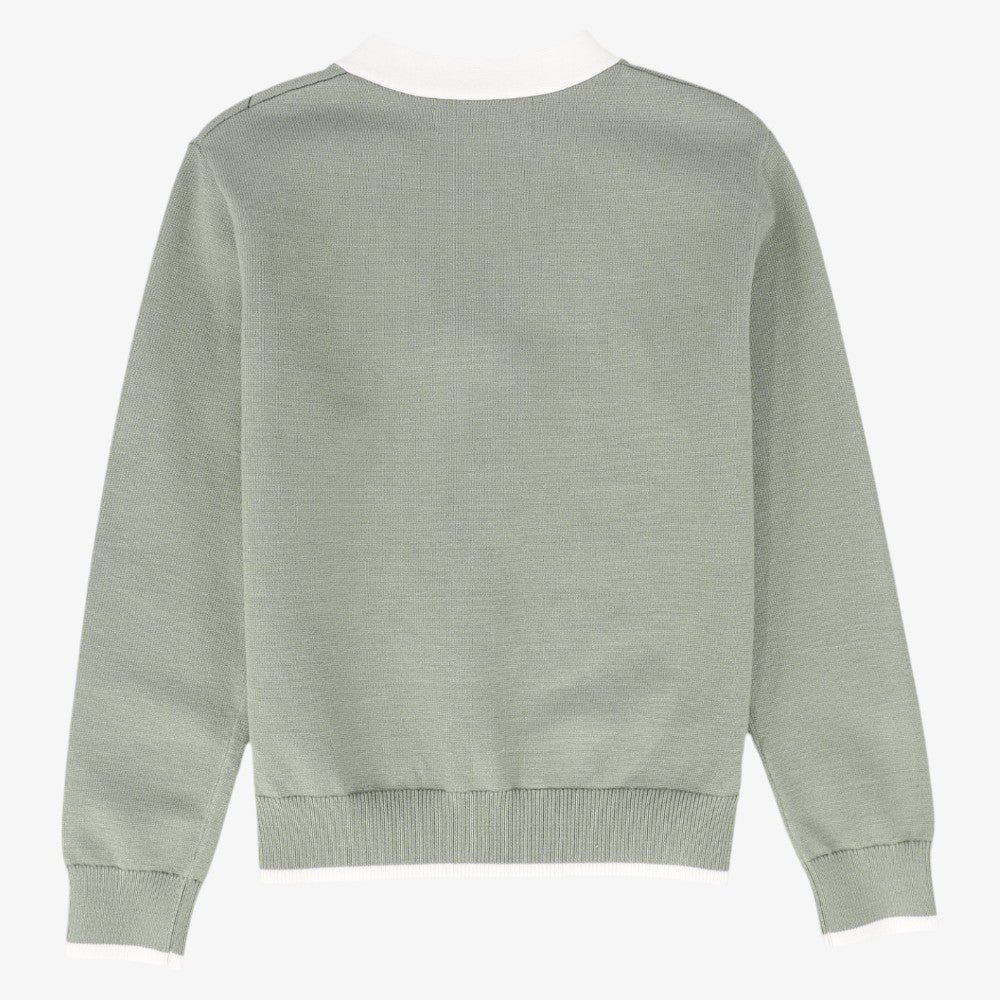 Striped Cardigan - Sage