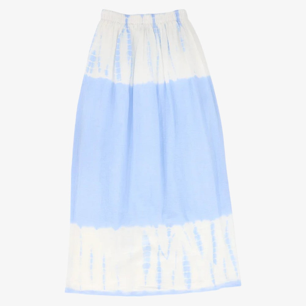 Crinkle Tie Dye Skirt - Light Blue