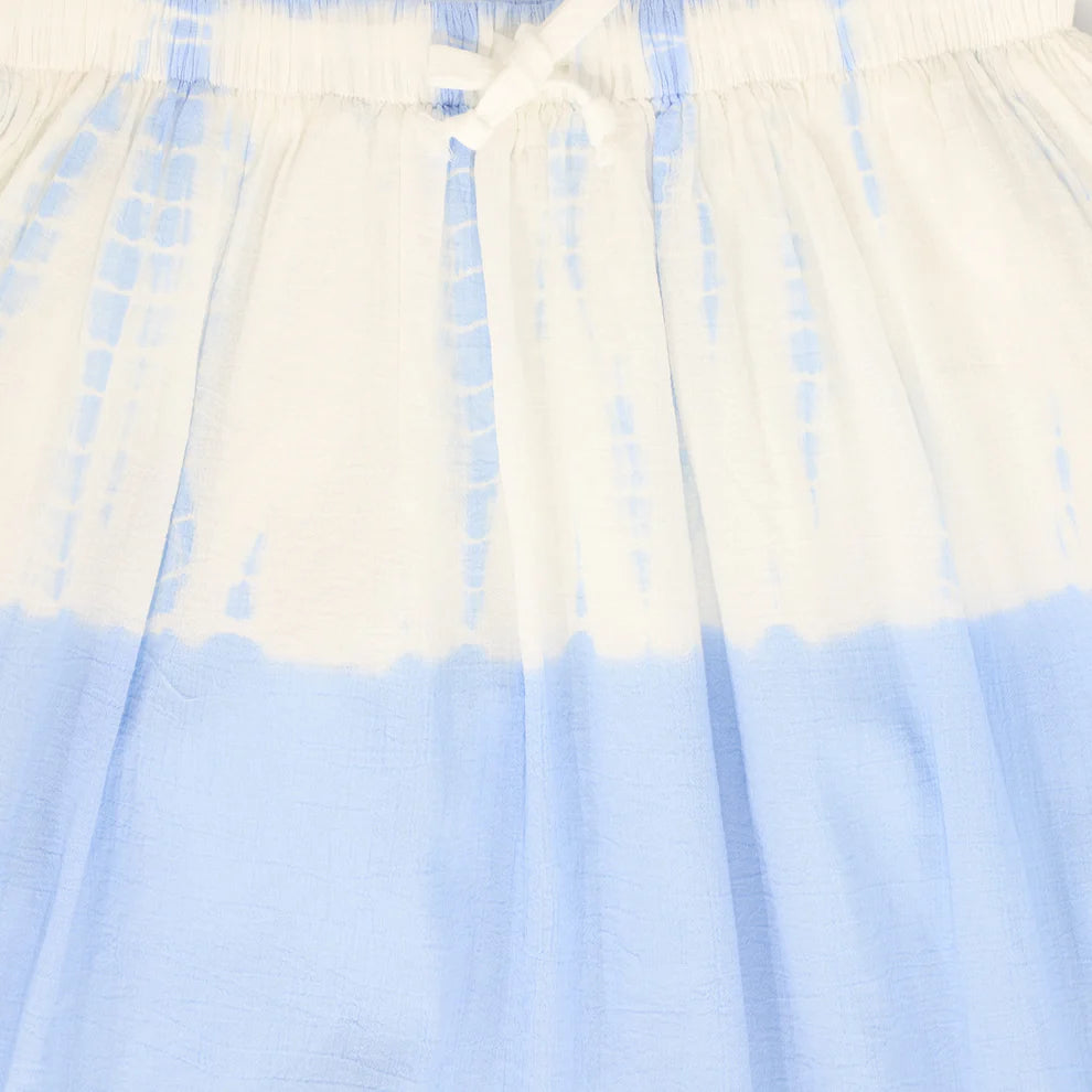 Crinkle Tie Dye Skirt - Light Blue