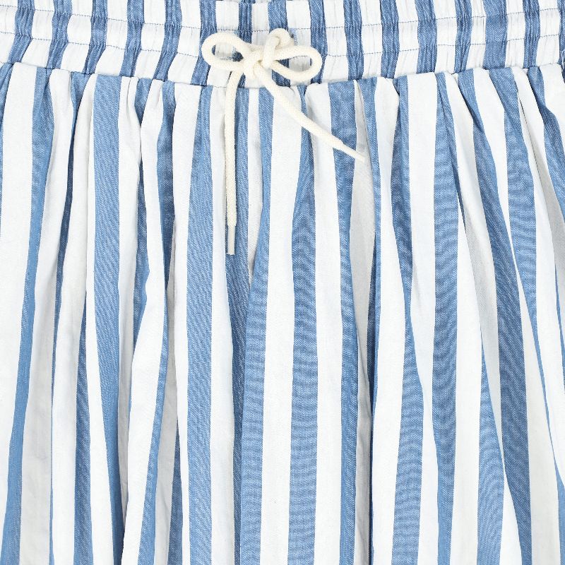 Stripe Denim Skirt - Blue Denim