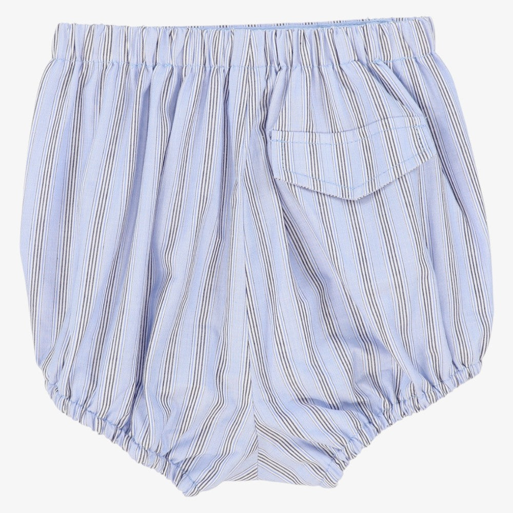Double Stripe Button Bloomer - Blue