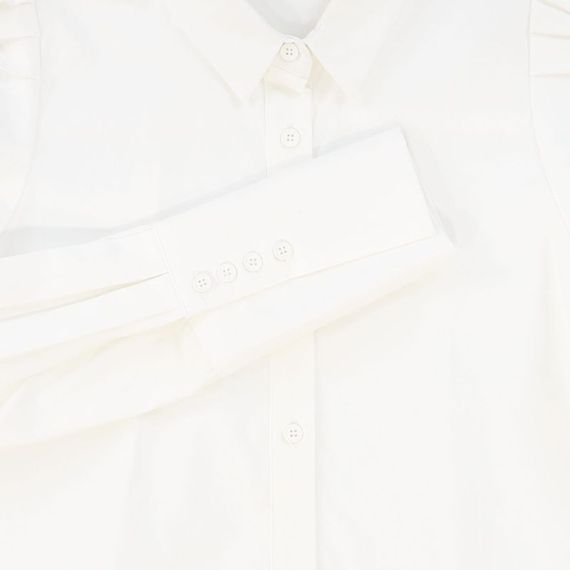 Blouson Button Blouse - White