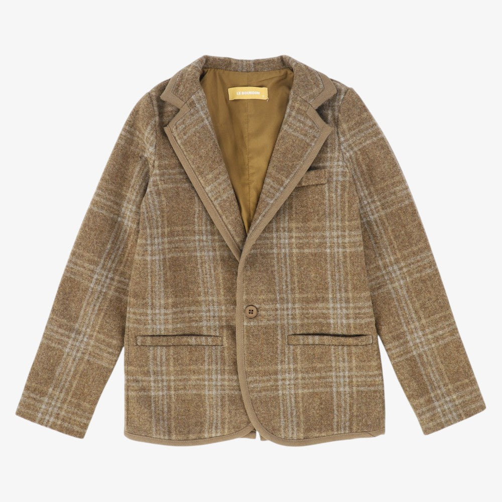Plaid Blazer - Camel