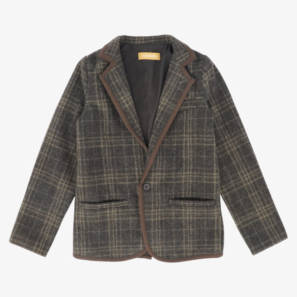 Plaid Blazer - Olive
