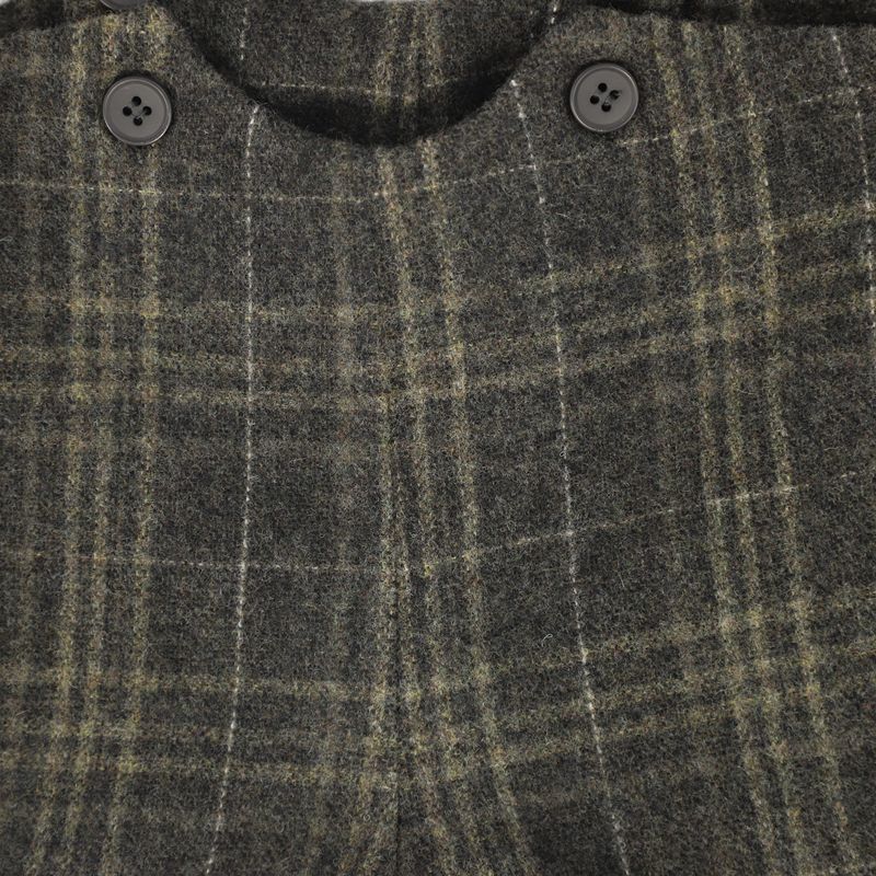 Plaid Overall - Olive