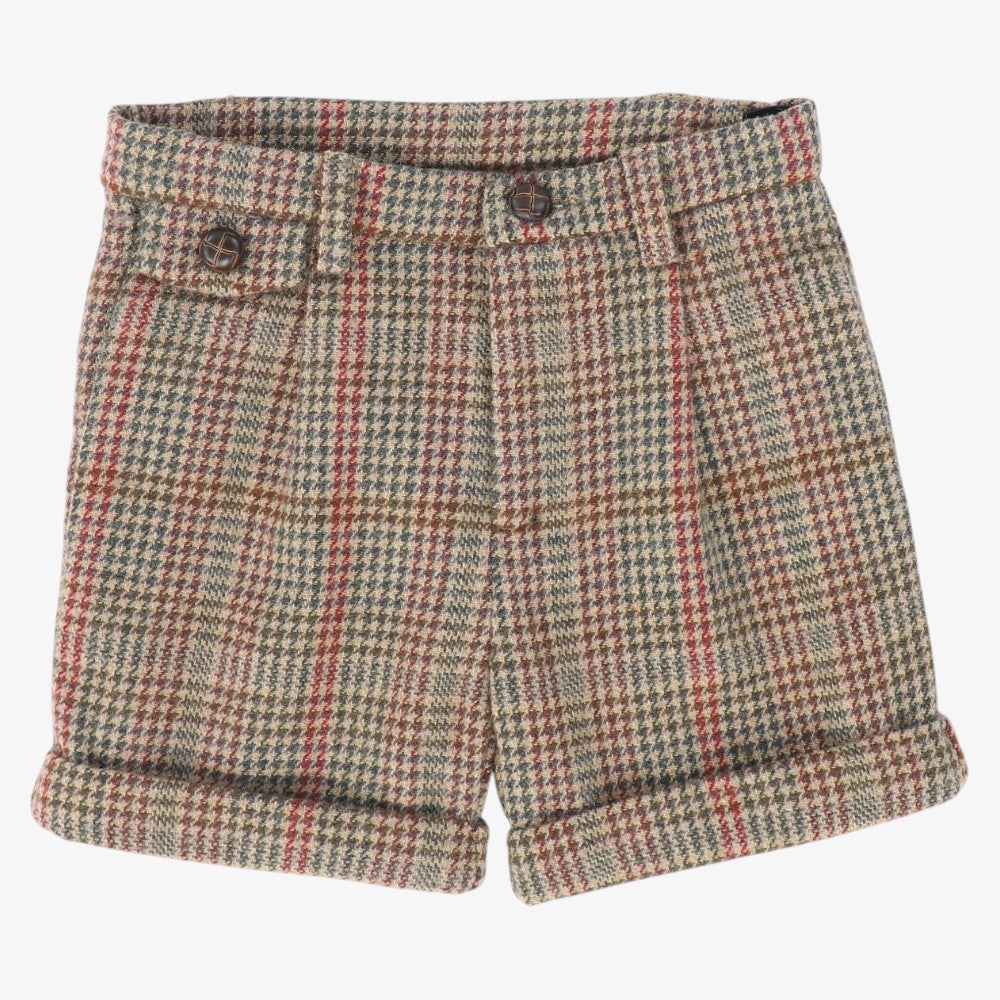 Houndstooth Shorts - Olive